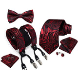Ensemble cravate bretelles et nœud papillon cravate pour homme