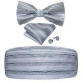 Ceinture de smoking élastique en soie pour hommes