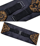 Ceinture de smoking élastique en soie pour hommes