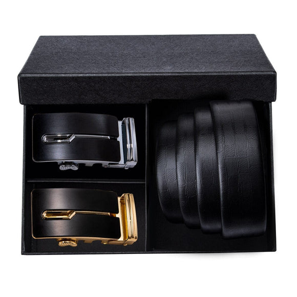 Ceinture homme boucle automatique 3 pièces