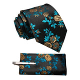 Cravate à fleurs en soie pour hommes