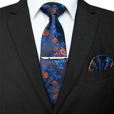 Cravate à fleurs en soie pour hommes
