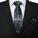 Cravate à fleurs en soie pour hommes