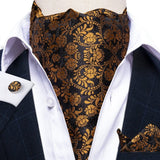 Ensemble Cravate Ascot Vintage en soie pour homme