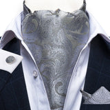 Ensemble Cravate Ascot Vintage soie pour homme
