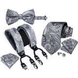 Ensemble cravate bretelles et nœud papillon cravate pour homme