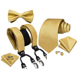 Ensemble cravate bretelles et nœud papillon cravate pour homme