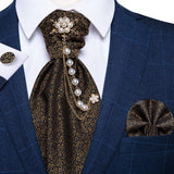 cravate -Broche et pochette en soie pour homme