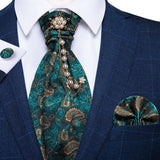 cravate -Broche et pochette en soie pour homme