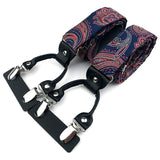 Bretelles en soie 6 Clips solide et durable pour homme