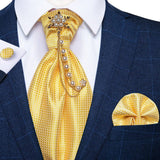 cravate -Broche et pochette en soie pour homme