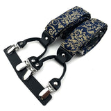 Bretelles en soie 6 Clips solide et durable pour homme