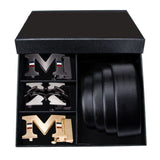 Ceinture homme boucle automatique 3 pièces