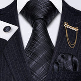 Cravate ensemble en soie pour hommes