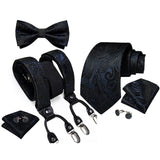 Ensemble cravate bretelles et nœud papillon cravate pour homme
