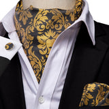 Ascot cravate en soie avec pochette  pour hommes