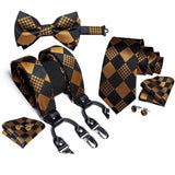 Ensemble bretelles et nœud papillon cravate pour homme