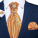 cravate -Broche et pochette en soie pour homme