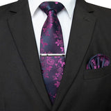 Cravate à fleurs en soie pour hommes