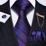 Cravate ensemble en soie pour hommes