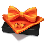 Nœud papillon avec boutons de manchette et mouchoir pour hommes – | lasanderss.store