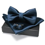 Nœud papillon avec boutons de manchette et mouchoir pour hommes – | lasanderss.store