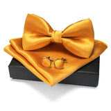 Nœud papillon avec boutons de manchette et mouchoir pour hommes – | lasanderss.store