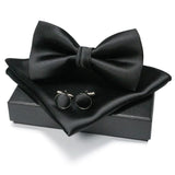Nœud papillon avec boutons de manchette et mouchoir pour hommes – | lasanderss.store