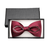 Nœud papillon Bordeaux à assortir pochette pour hommes – | lasanderss.store