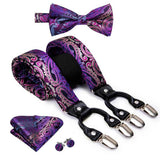 Nœud papillon Bretelles en soie boutons de manchette carrés de poche – | lasanderss.store