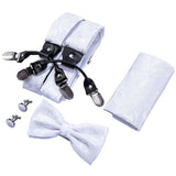 Nœud papillon Bretelles pochette et une paire boutons de manchette – | lasanderss.store