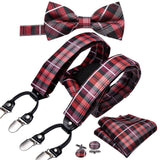 Nœud papillon Bretelles pochette et une paire boutons de manchette – | lasanderss.store