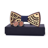 Nœud papillon en bois et boutons de manchette pour homme – | lasanderss.store