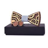 Nœud papillon en bois et boutons de manchette pour homme – | lasanderss.store