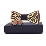 Nœud papillon en bois et boutons de manchette pour homme – | lasanderss.store