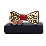 Nœud papillon en bois et boutons de manchette pour homme – | lasanderss.store