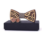 Nœud papillon en bois et boutons de manchette pour homme – | lasanderss.store