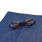 Nœud papillon en bois naturel et carré à poches – | lasanderss.store