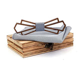 Nœud papillon en bois naturel et carré à poches – | lasanderss.store