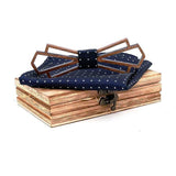 Nœud papillon en bois naturel et carré à poches – | lasanderss.store