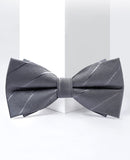 Nœud papillon Gris double couche pour hommes – | lasanderss.store