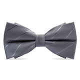 Nœud papillon Gris double couche pour hommes – | lasanderss.store