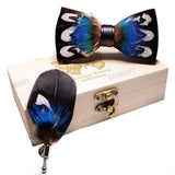 Nœud papillon plume – coffret cravate | lasanderss.store
