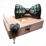 Nœud papillon plume – coffret cravate | lasanderss.store