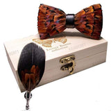 Nœud papillon plume – coffret cravate | lasanderss.store