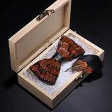 Nœud Papillon Plumes Fait Main - Boîte Bois Luxe Artisanal – Nœuds Papillon | lasanderss.store