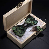 Nœud Papillon Plumes Fait Main - Boîte Bois Luxe Artisanal – Nœuds Papillon | lasanderss.store