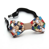 Nœud papillon style puzzle en bois pour hommes – | lasanderss.store