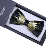 Nœud papillon velours luxe en métal doré pour hommes – | lasanderss.store